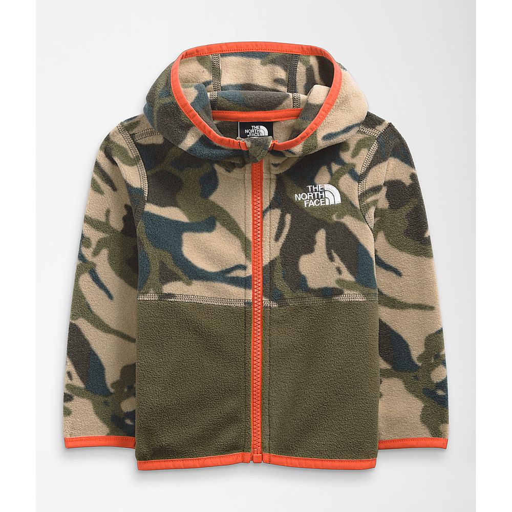 The North Face Hoodie Infant Australia - The North Face Glacier Full Zip Green Camo Print (LBI-61049